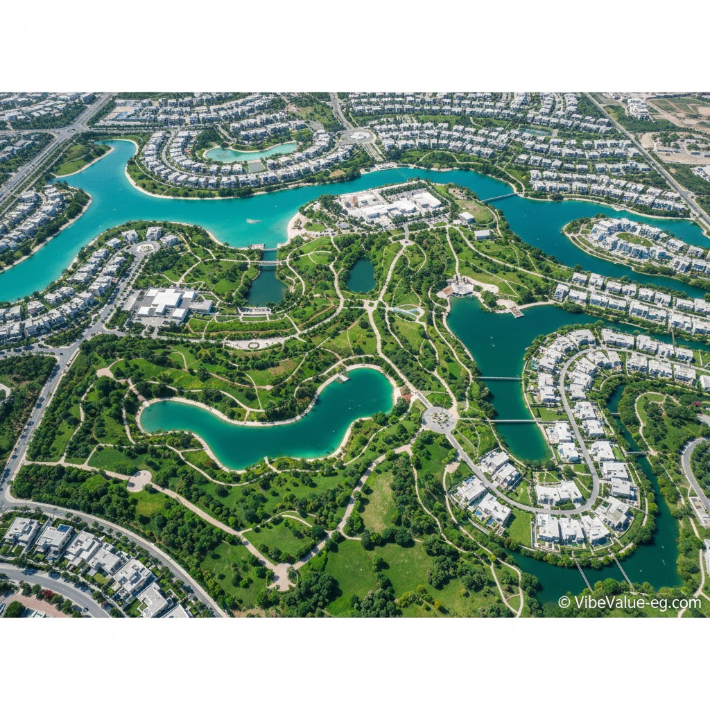 Green landscapes and lakes in Egypt Vision 2030 North Coast development