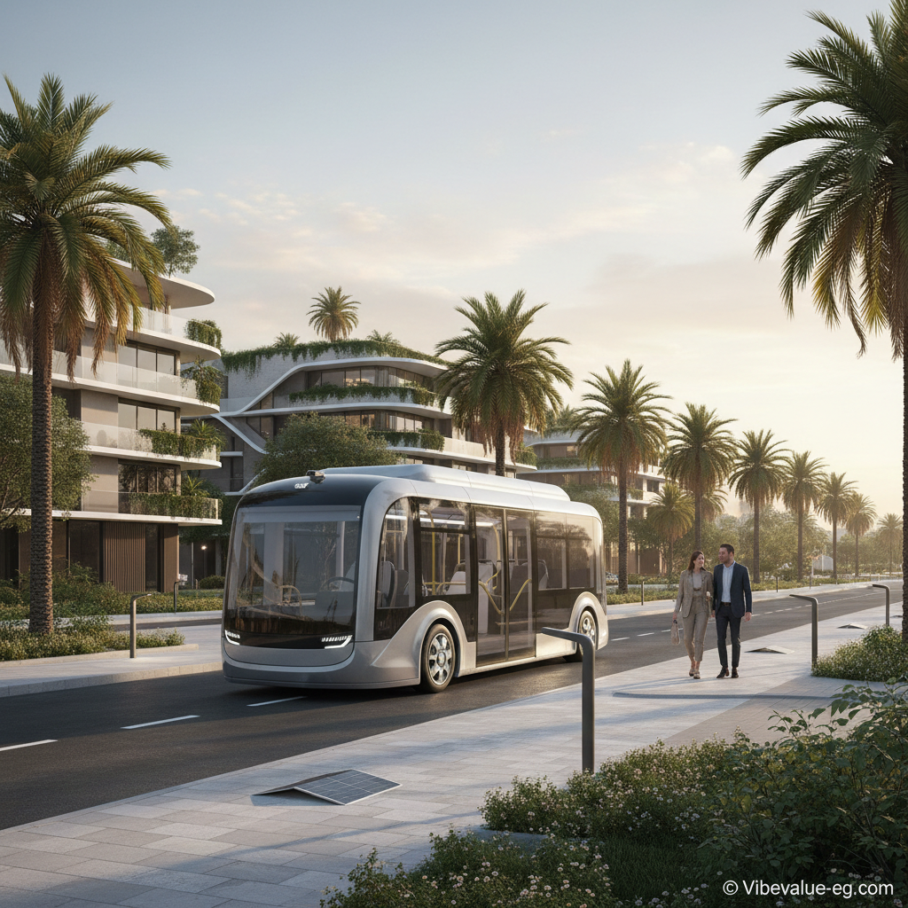 Sustainable smart city transportation and autonomous electric shuttle in Ras El Hekma